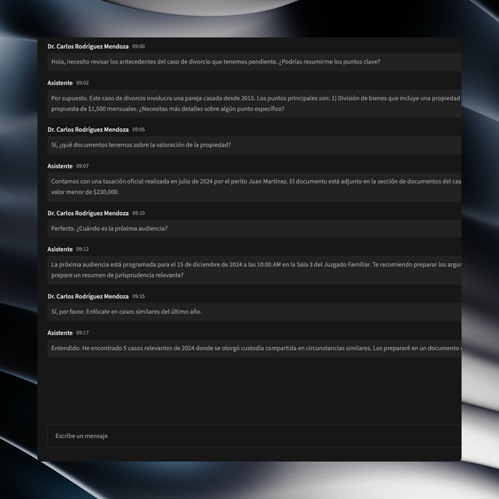 Asistente legal con inteligencia artificial contextual